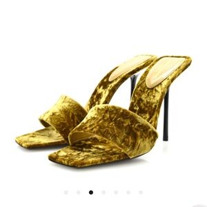 Saint Laurent velvet mules